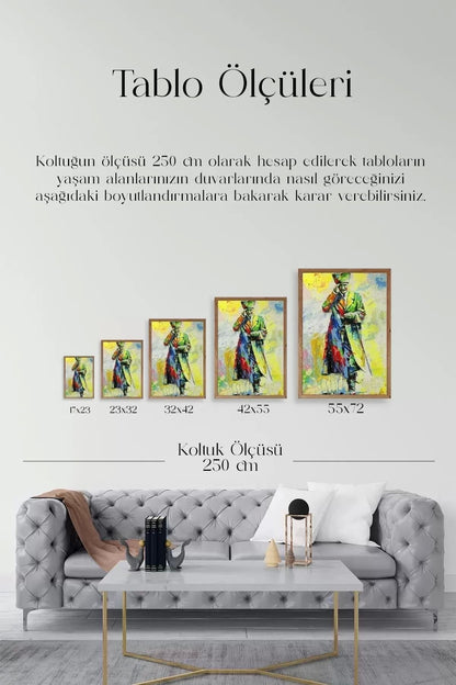 Atatürk Ahşap Çerçeveli Tablo 50 x 70