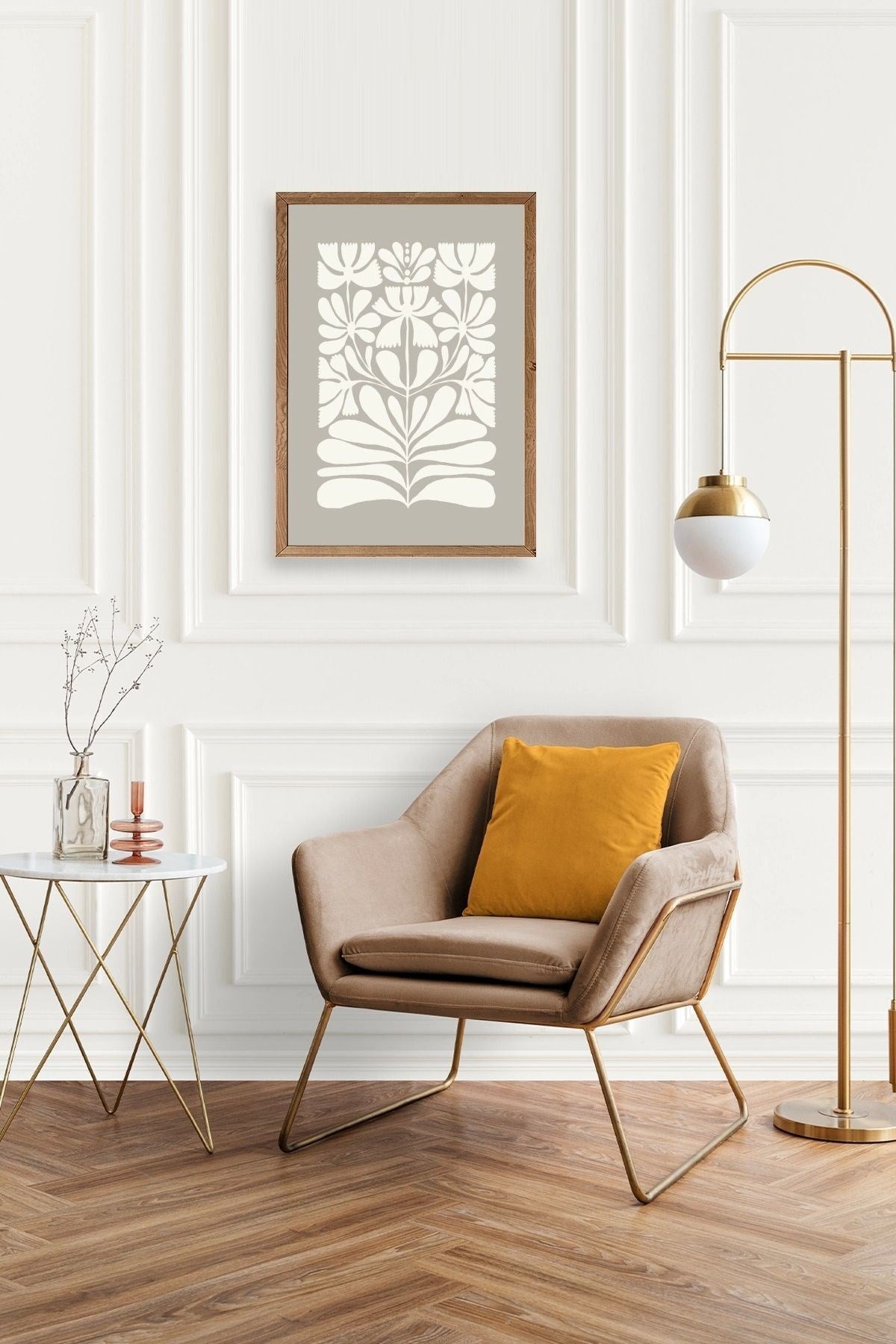 Desen Ahşap Çerçeveli Tablo 50 x 70