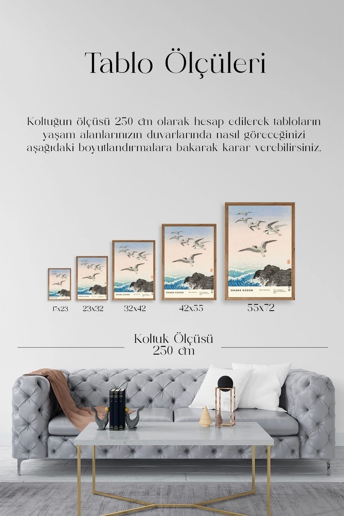 Ohara Koson Ahşap Çerçeveli Tablo 50 x 70