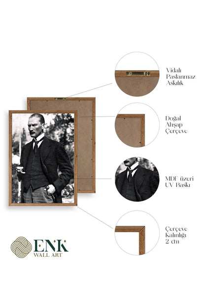 Atatürk Ahşap Çerçeveli Tablo 50 x 70