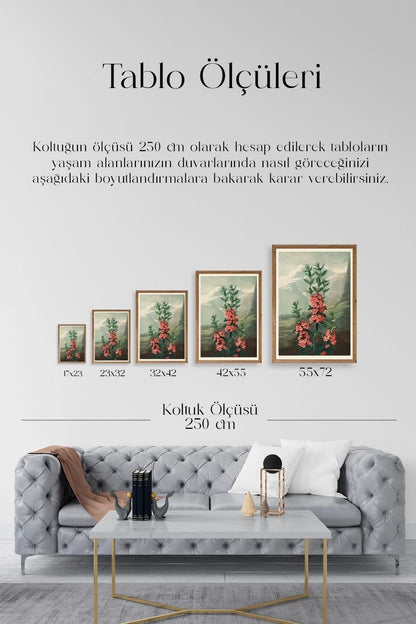 Narrow-Leaved Kalmia Ahşap Çerçeveli Tablo 50 x 70
