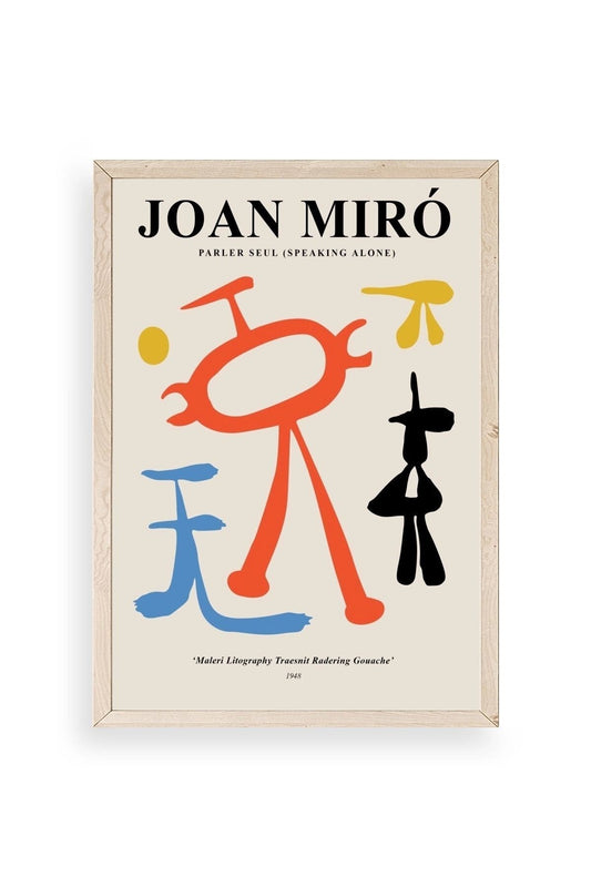 Joan Miro Ahşap Çerçeveli Tablo 30 x 42