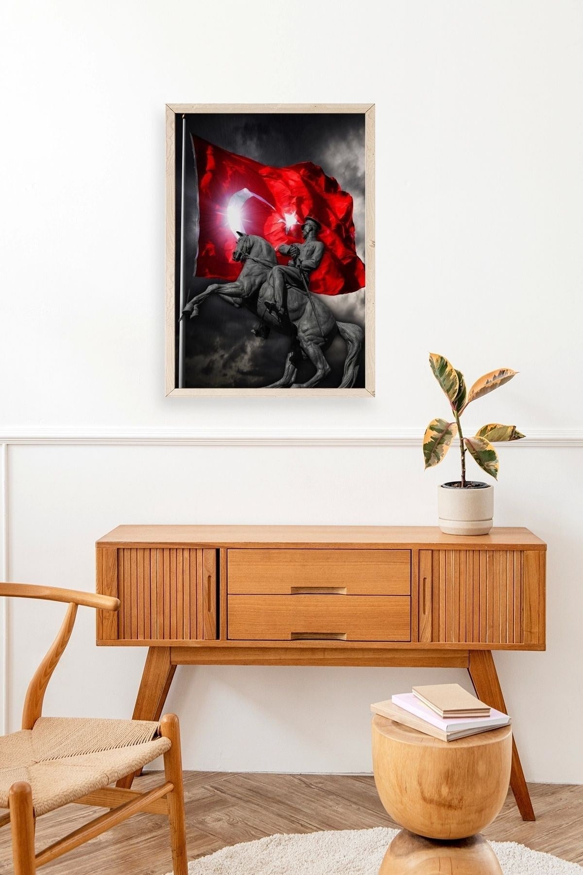 Atatürk Ahşap Çerçeveli Tablo 30 x 42