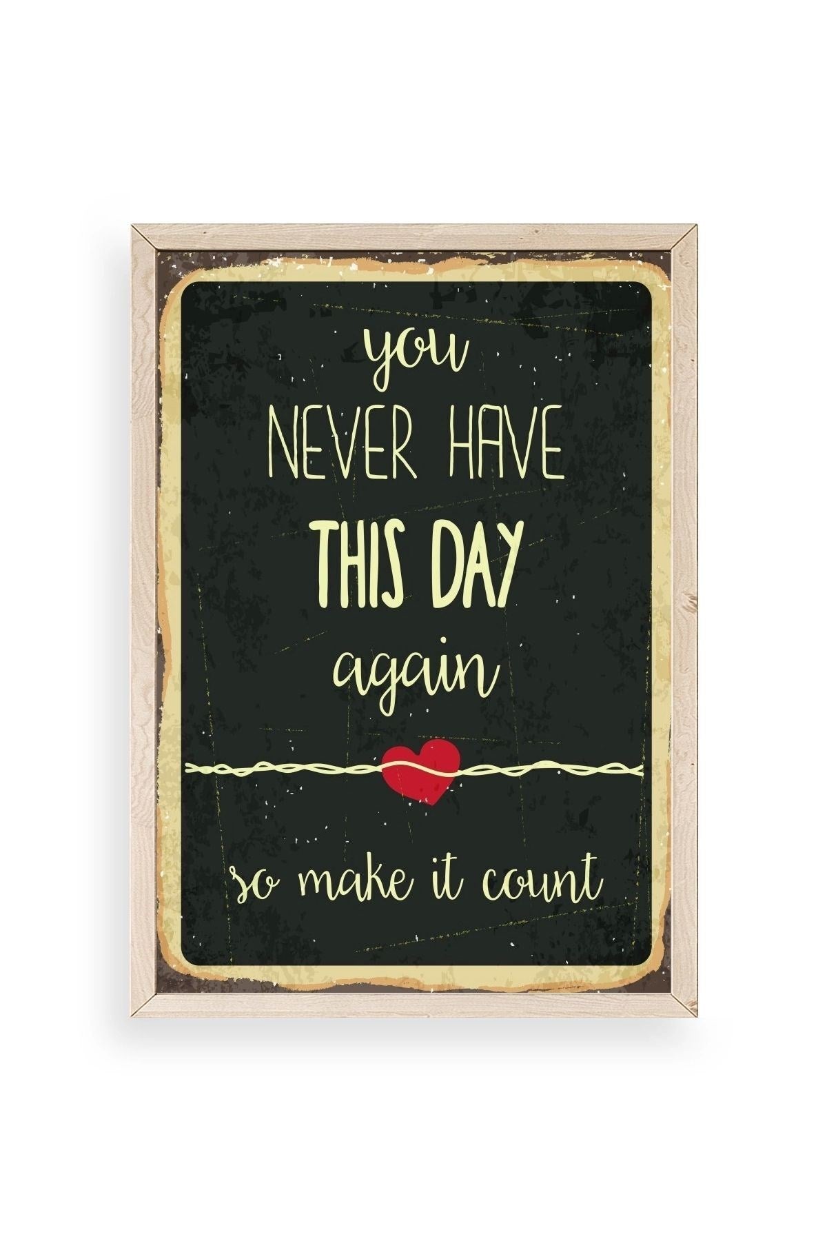 Motto Ahşap Çerçeveli Tablo 23 x 30