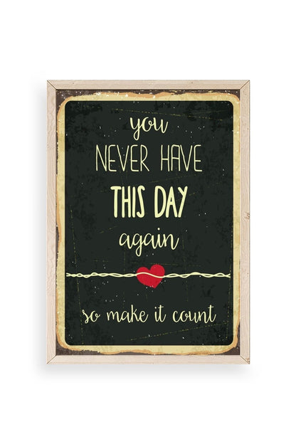 Motto Ahşap Çerçeveli Tablo 23 x 30