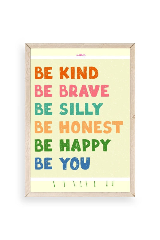 Motto Ahşap Çerçeveli Tablo 17 x 23