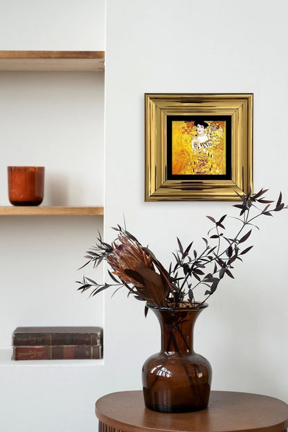 Gustav Klimpt Çerçeveli Taş Tablo 20 cm