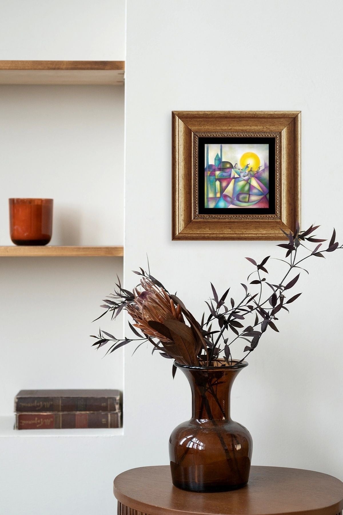 Mevlana Mevlevi Çerçeveli Taş Tablo 20 cm