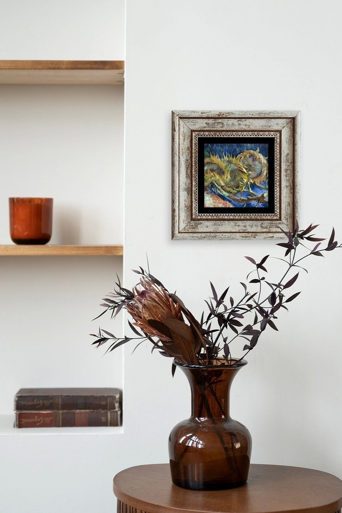 Van Gogh Çerçeveli Taş Tablo 20 cm