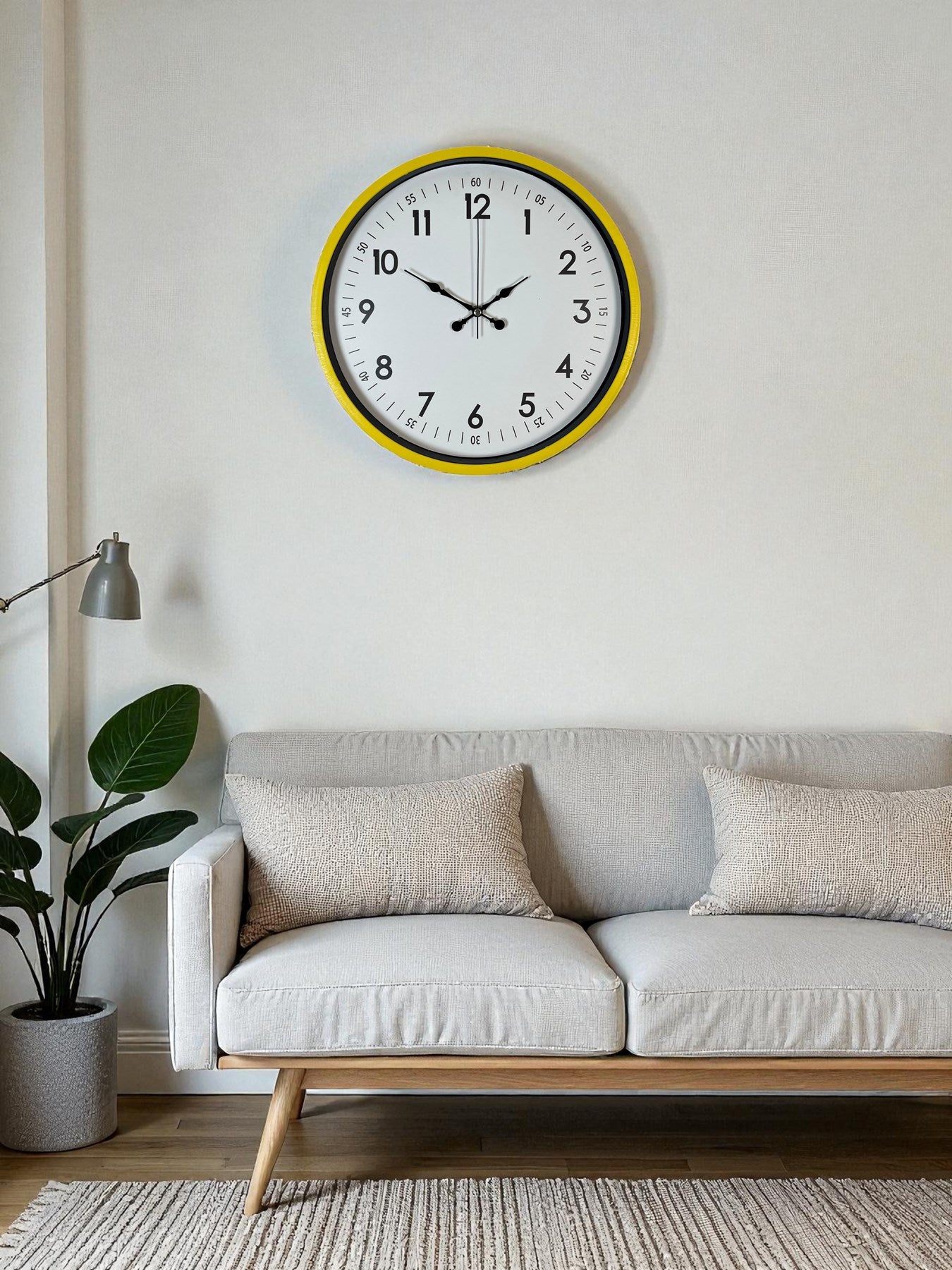 Zentime 36 Cm Sarı Dekoratif Duvar Saati