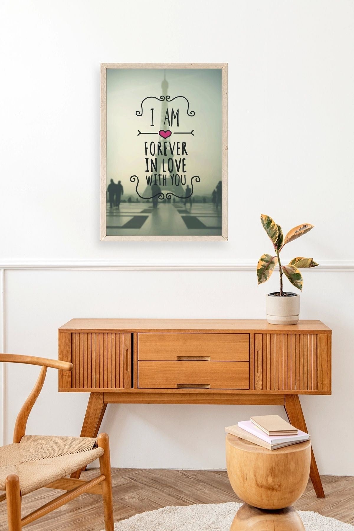 Motto Ahşap Çerçeveli Tablo 30 x 42