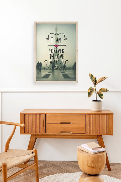 Motto Ahşap Çerçeveli Tablo 30 x 42