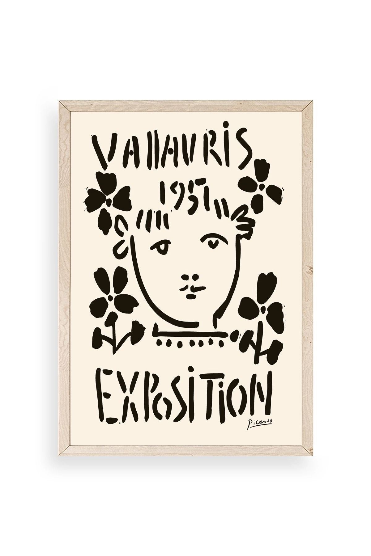 Picasso Ahşap Çerçeveli Tablo 50 x 70