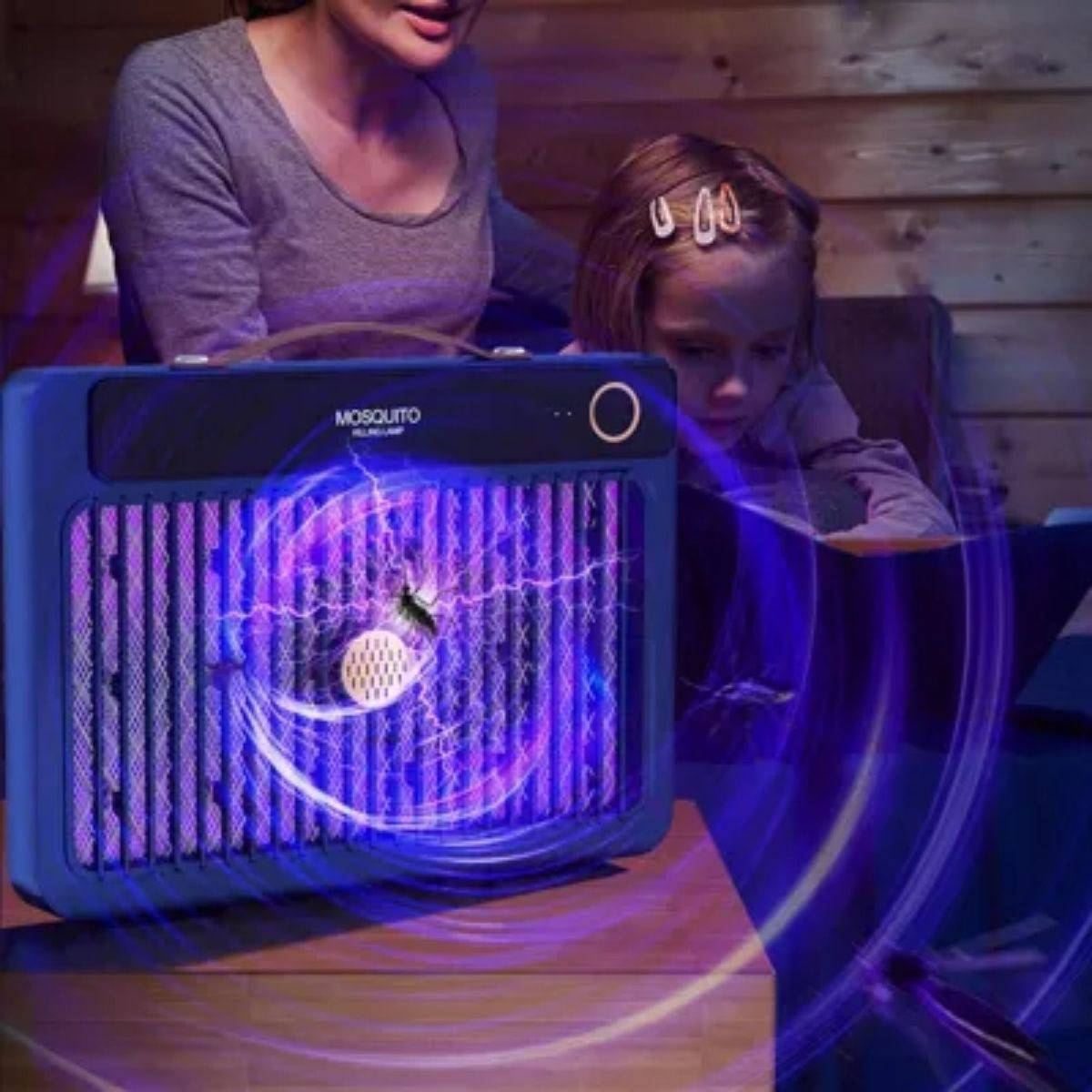 BUFFER® 4000mAh Şarj Edilebilir Kablosuz 3000V Yüksek Güçlü Elektrikli Sivrisinek Öldürücü Sivrisinek Öldürme Lambası,Sinek Kıran BG-009 2000 mah