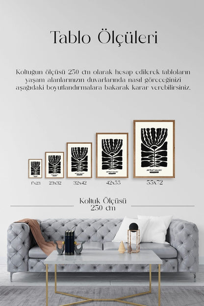 Modern Ahşap Çerçeveli Tablo 17 x 23