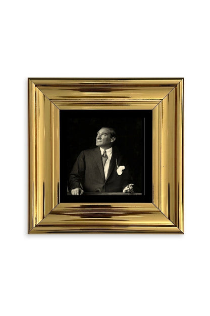 Atatürk Çerçeveli Taş Tablo 20 cm