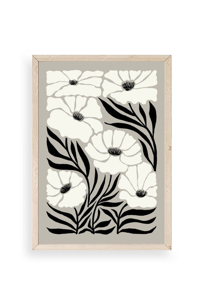 Çiçek Ahşap Çerçeveli Tablo 23 x 30