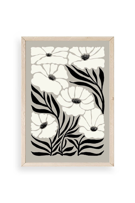 Çiçek Ahşap Çerçeveli Tablo 23 x 30