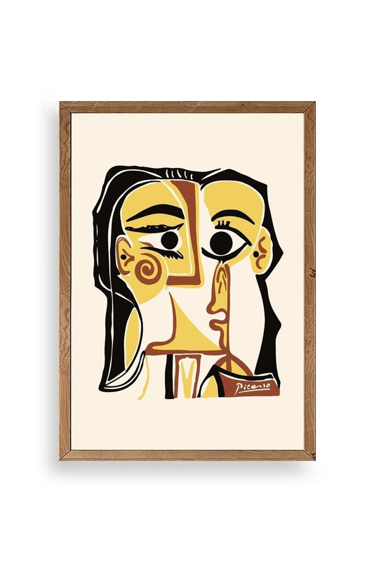 Tete de Femme Ahşap Çerçeveli Tablo 30 x 42