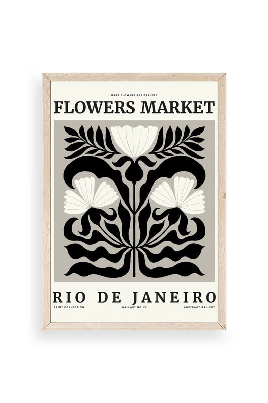 Çiçek Ahşap Çerçeveli Tablo 50 x 70