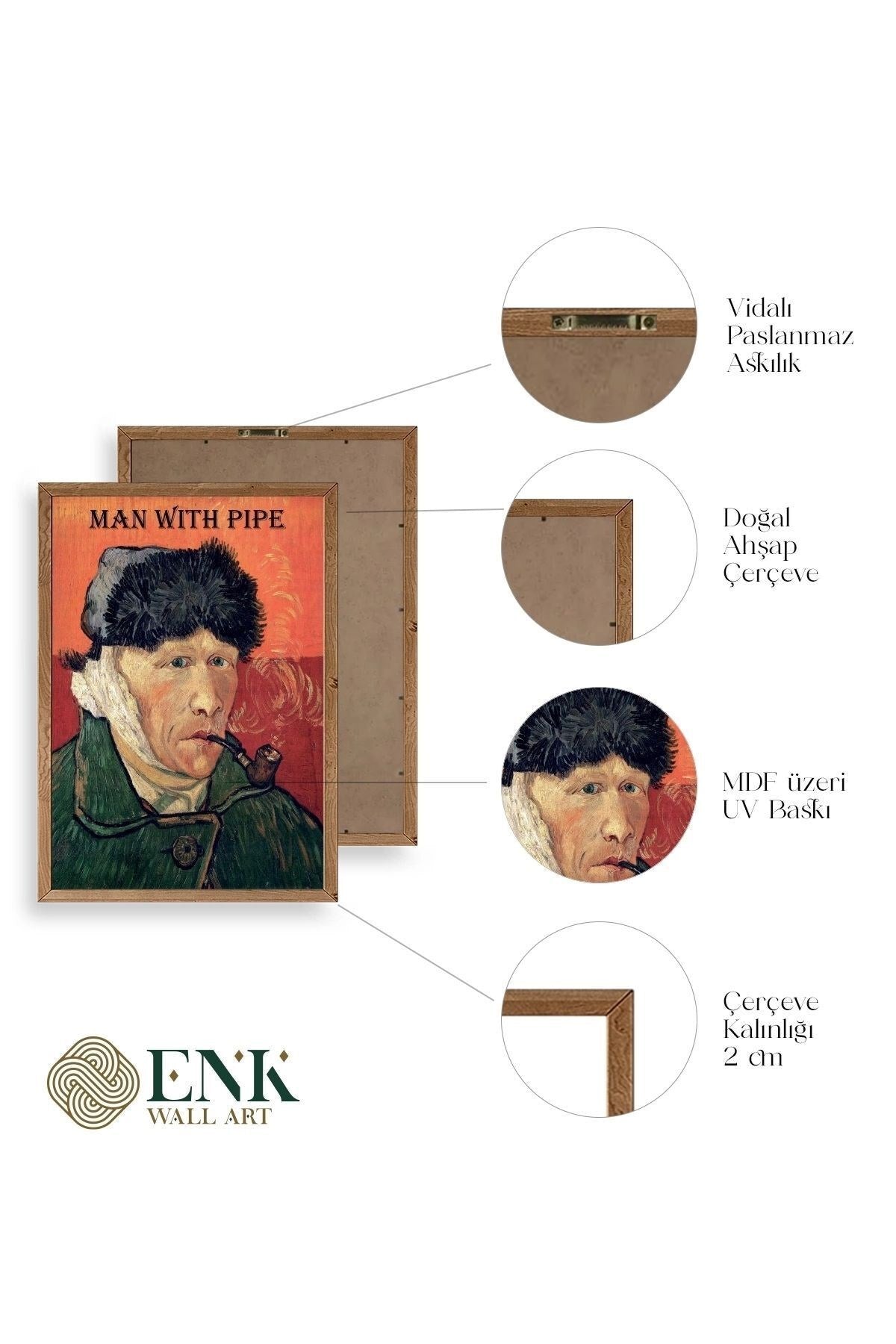 Van Gogh Ahşap Çerçeveli Tablo 50 x 70