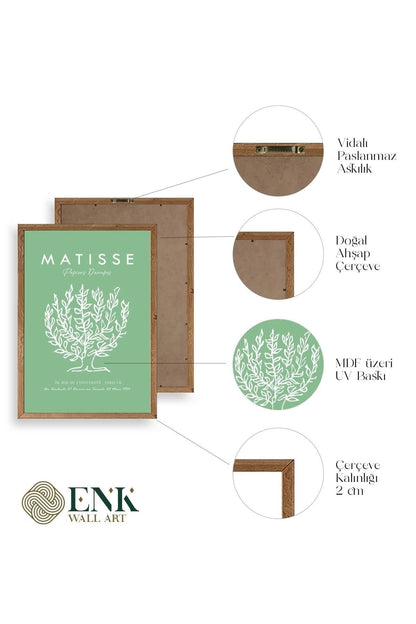 Matisse Üçlü Ahşap Çerçeveli Tablo 30 x 40
