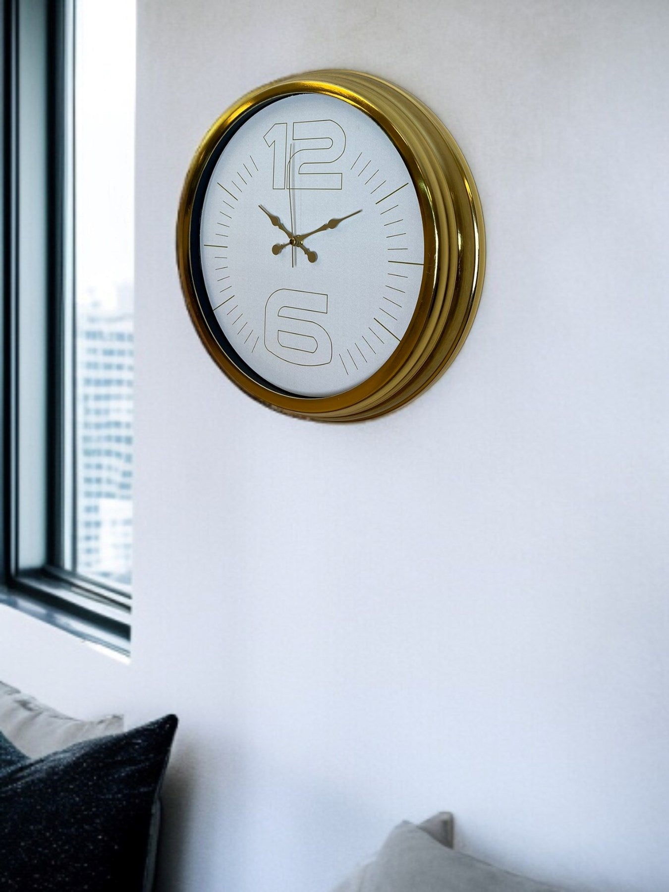 Zentime 40 Cm Gold Lüks Duvar Saati