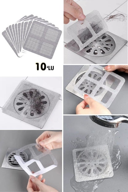 BUFFER® 10'lu Banyo ve Mutfak Lavabo Koku Önleyici ve Haşere Böcek Önleyici Gider Filtresi