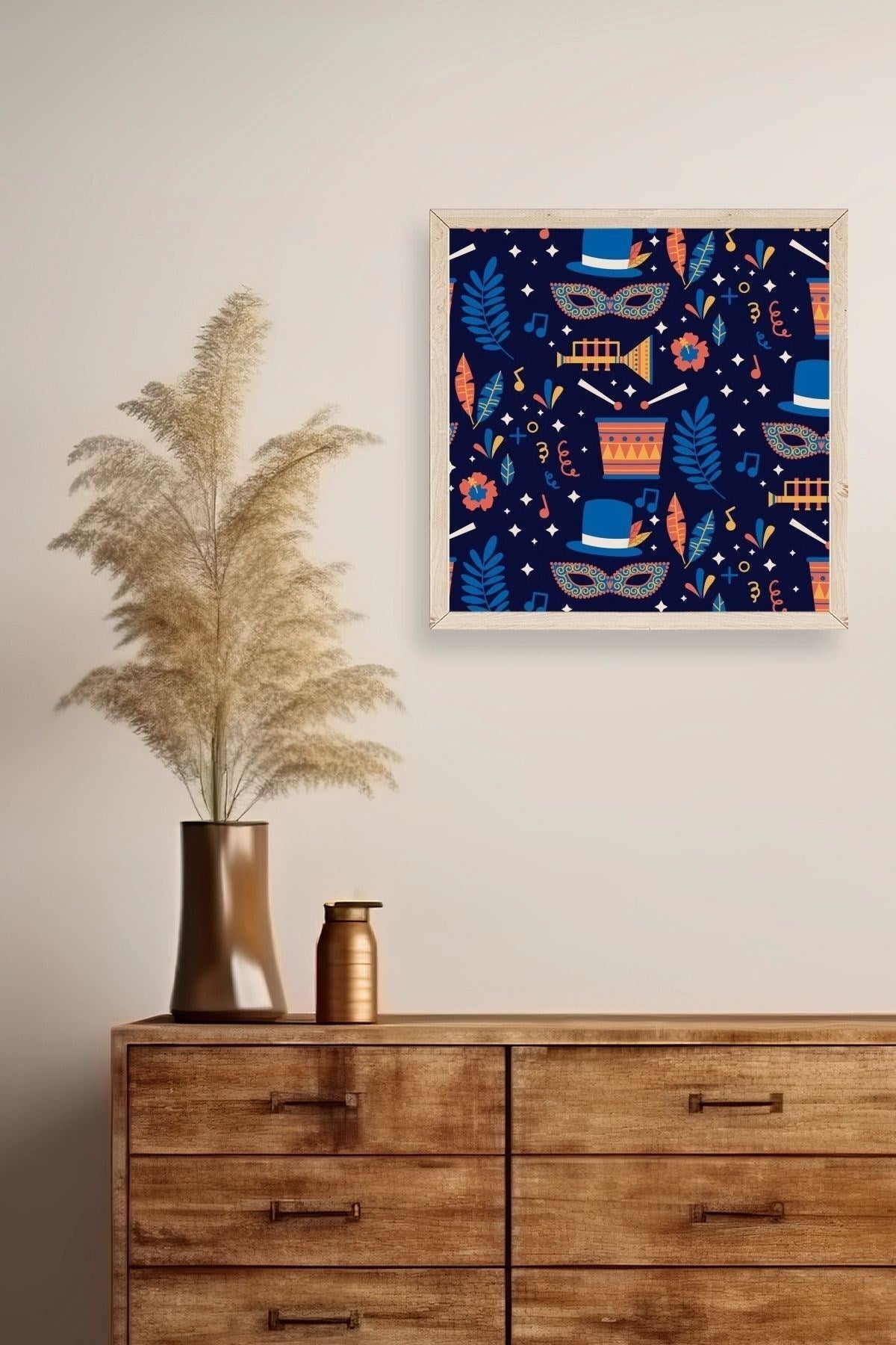 Karnaval Ahşap Çerçeveli Tablo 23 x 23