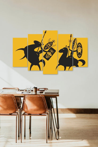 Düello Manzara 5 Parçalı Mdf Tablo 60 x 100