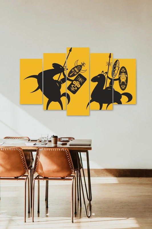 Düello Manzara 5 Parçalı Mdf Tablo 60 x 100