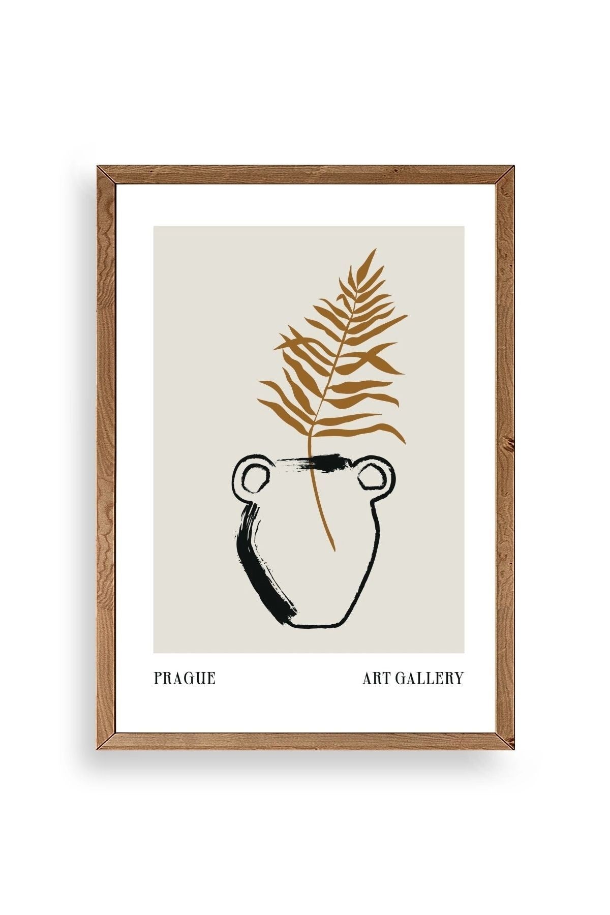 Vazo Ahşap Çerçeveli Tablo 23 x 30