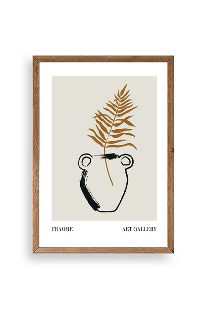 Vazo Ahşap Çerçeveli Tablo 23 x 30