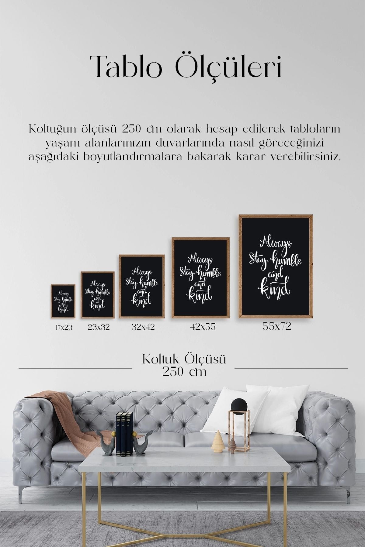 Motto Ahşap Çerçeveli Tablo 17 x 23