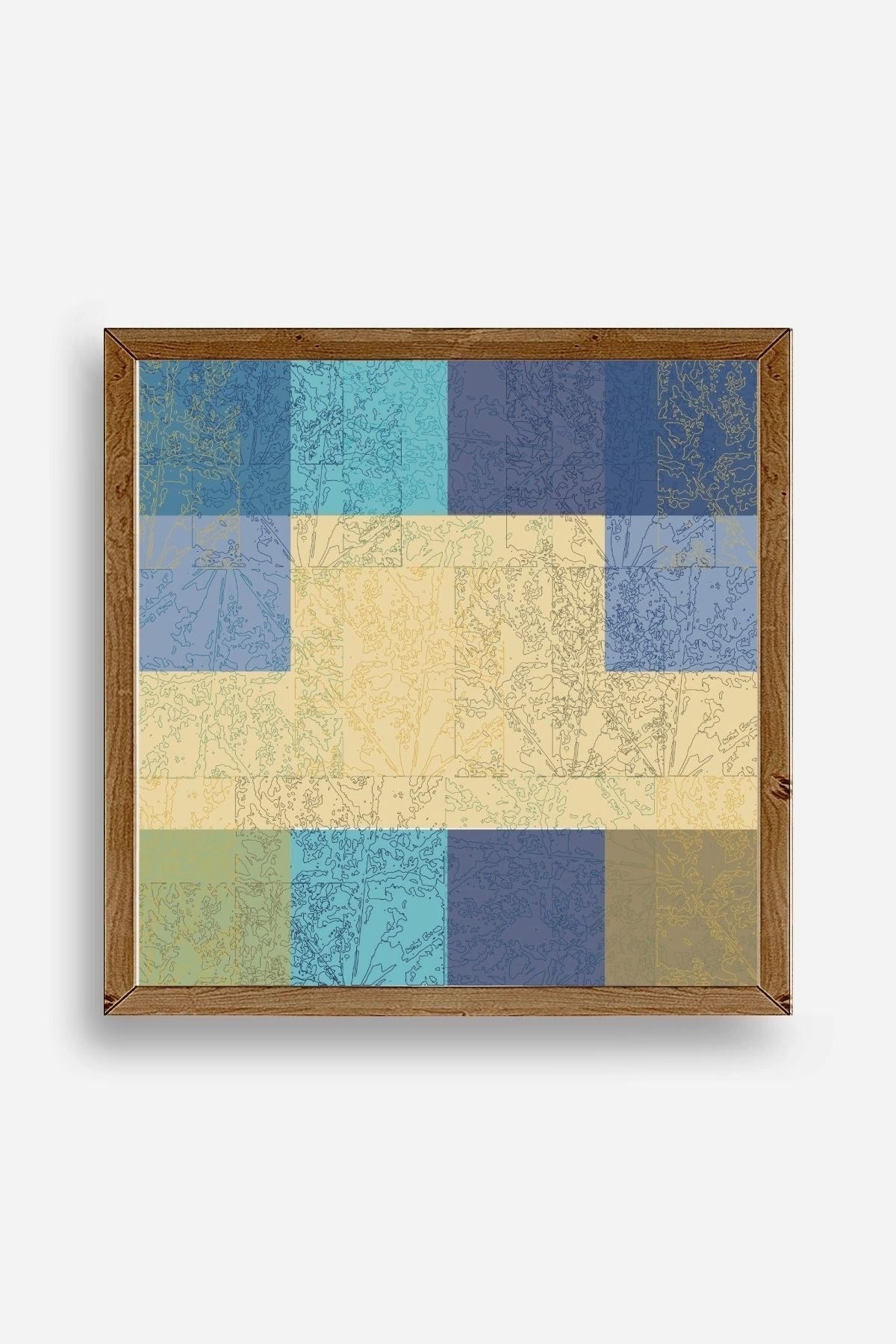 Kare Ahşap Çerçeveli Tablo 23 x 23