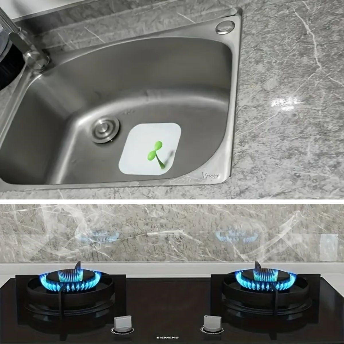 BUFFER® Mermer Desenli Sticker Folyo Atina Grisi 60CM*5MT