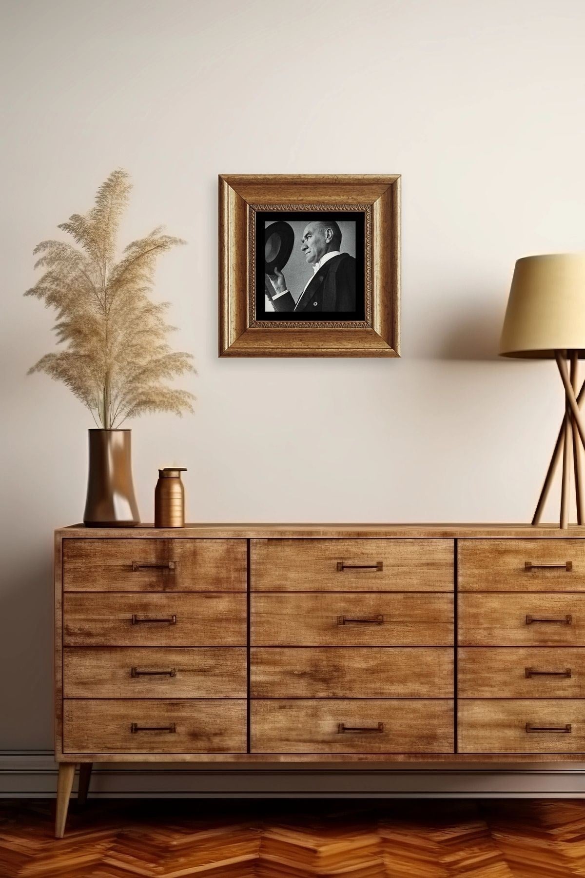 Atatürk Çerçeveli Taş Tablo 20 cm