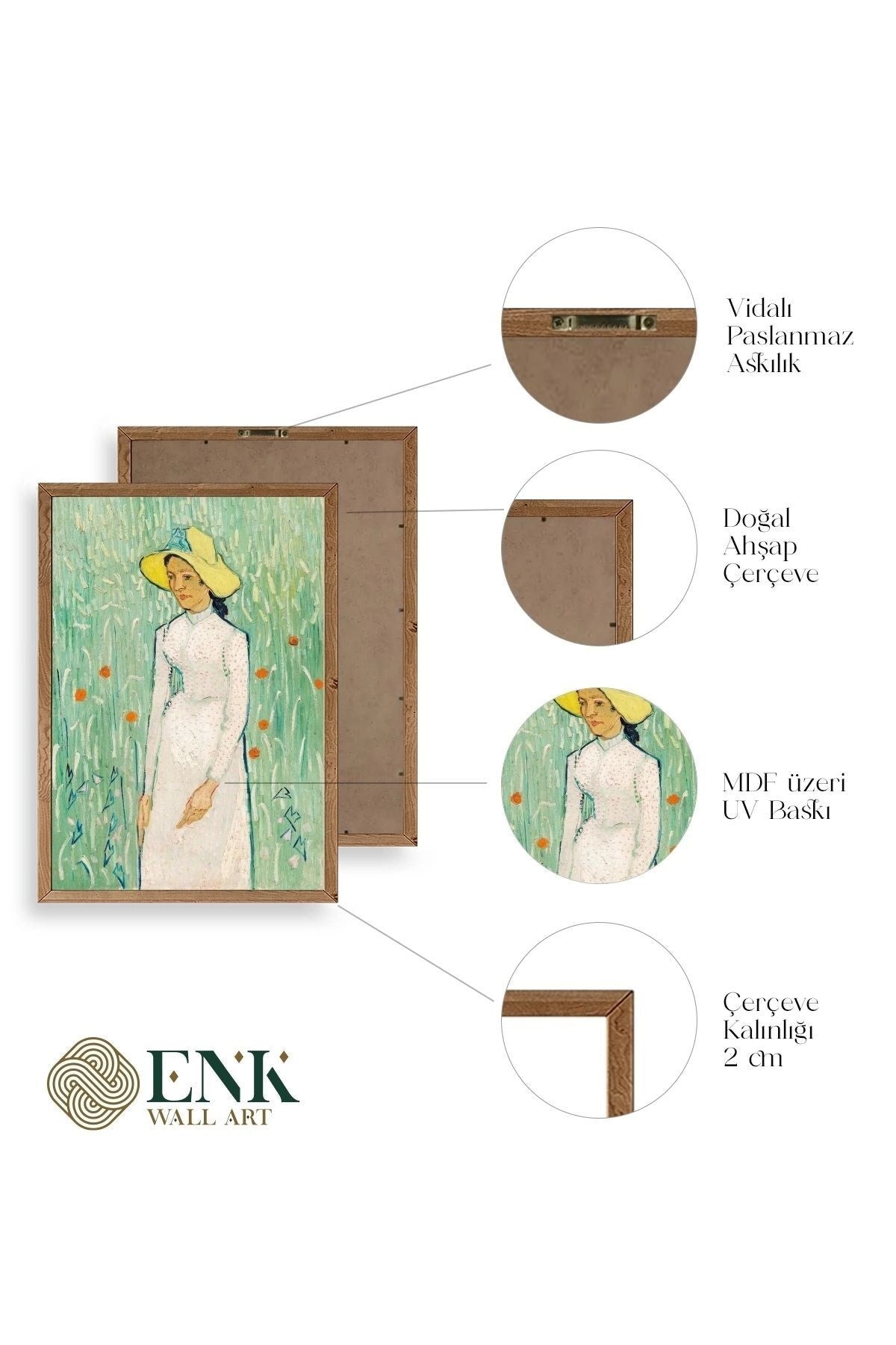 Van Gogh Ahşap Çerçeveli Tablo 50 x 70