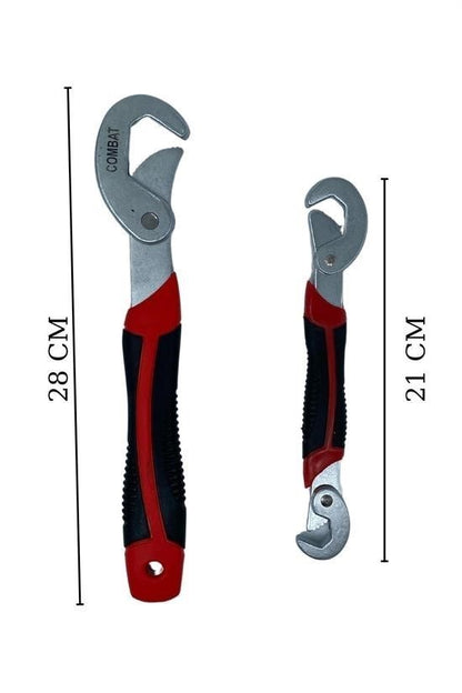 BUFFER® Çok Fonksiyonlu Ergonomik  Ayarlanabilir Büyük Küçük Akıllı Pense Anahtar 2li Set