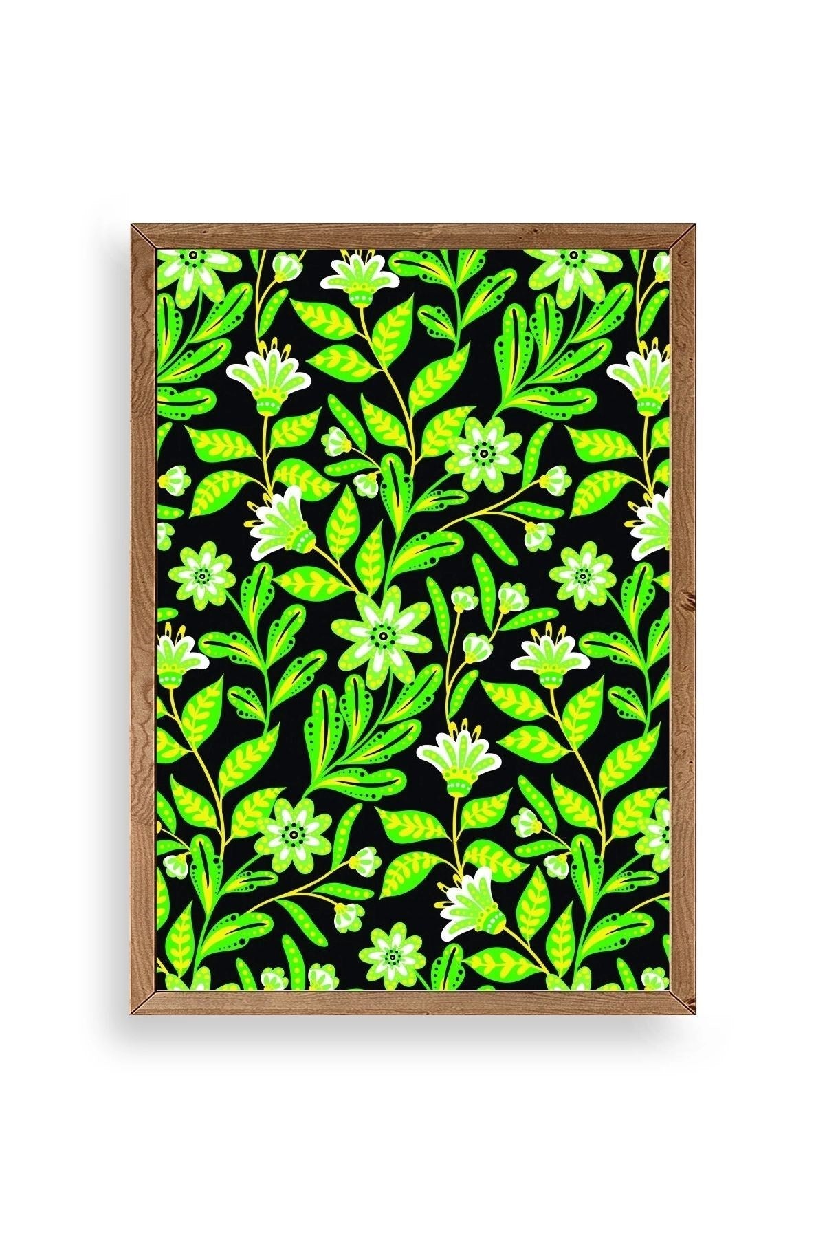 Yapraklar Ahşap Çerçeveli Tablo 17 x 23