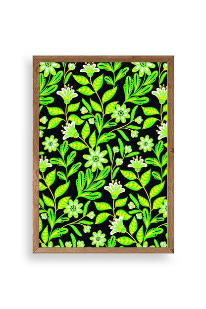 Yapraklar Ahşap Çerçeveli Tablo 17 x 23