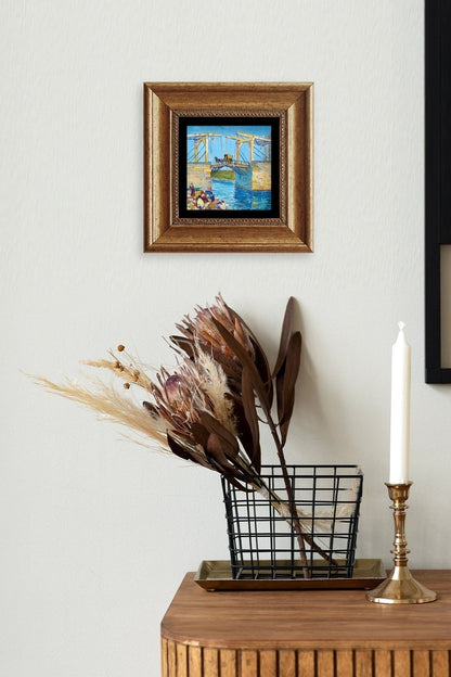 Köprü Çerçeveli Taş Tablo 20 cm