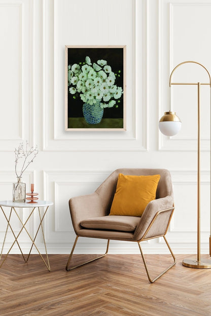 Çiçekler Ahşap Çerçeveli Tablo 50 x 70