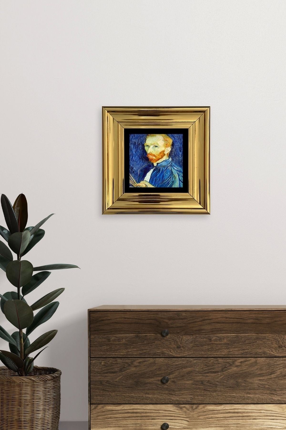 Van Gogh Çerçeveli Taş Tablo 20 cm