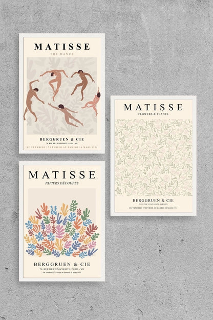 Matisse Üçlü Ahşap Çerçeveli Tablo 30 x 40