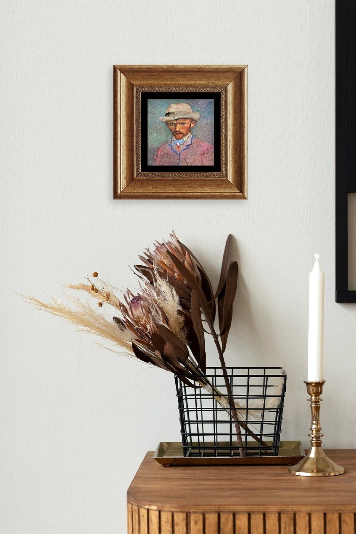 Van Gogh Çerçeveli Taş Tablo 20 cm