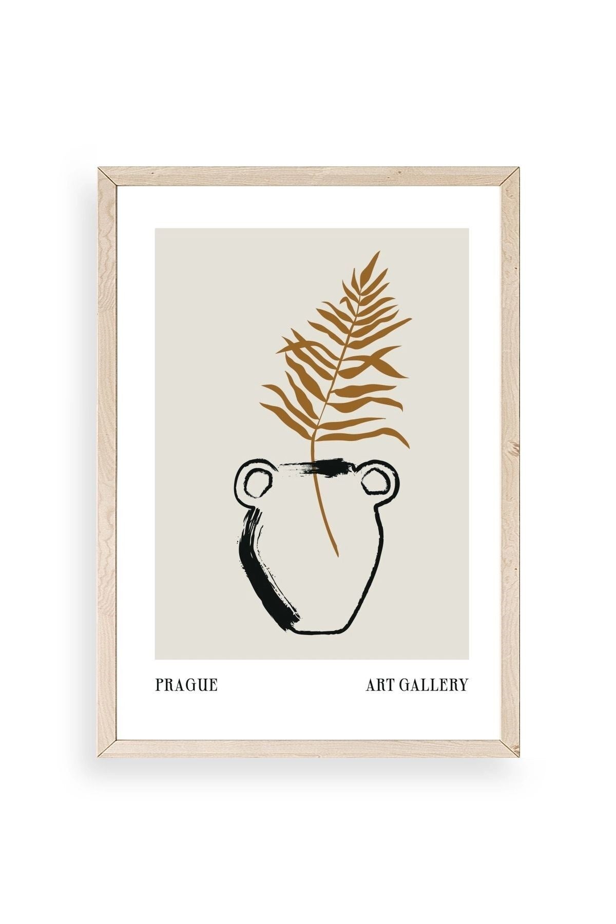 Vazo Ahşap Çerçeveli Tablo 17 x 23