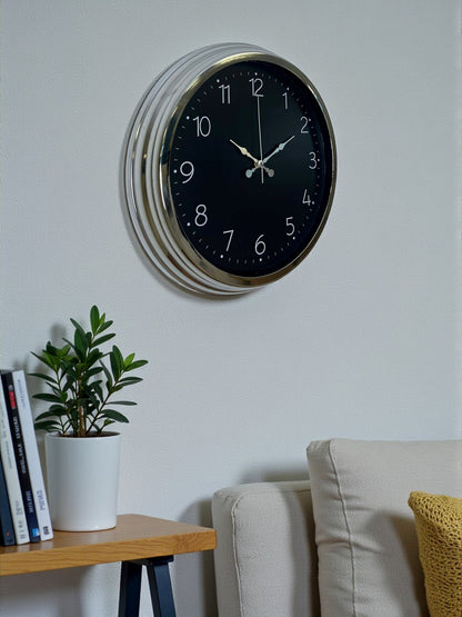 Zentime 40 Cm Krom Şık Duvar Saati