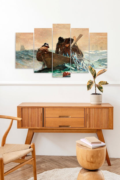 Deniz Manzarası 5 Parçalı Mdf Tablo 60 x 100