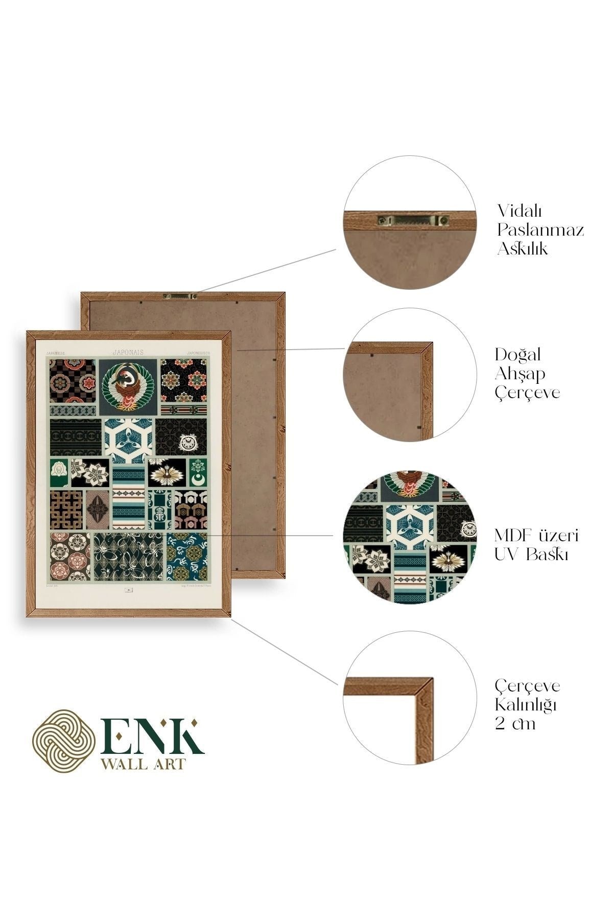 Motif Ahşap Çerçeveli Tablo 30 x 42